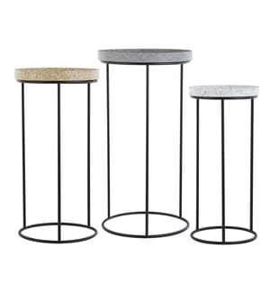 Beistelltisch 3er Set TEXON Schwarz