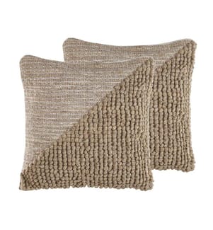 Set di 2 cuscini ASLANAPA Cotone 45 x 45 cm Beige Tinta unita