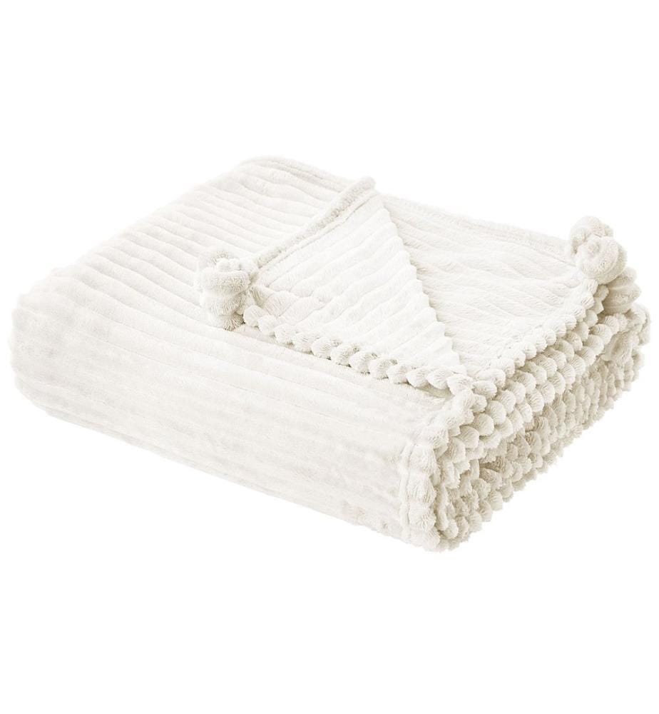 Blanket KAWERI 150 x 200 cm White
