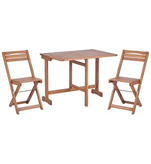 Set bistrot Pieghevole LENOLA Legno d'acacia Marrone