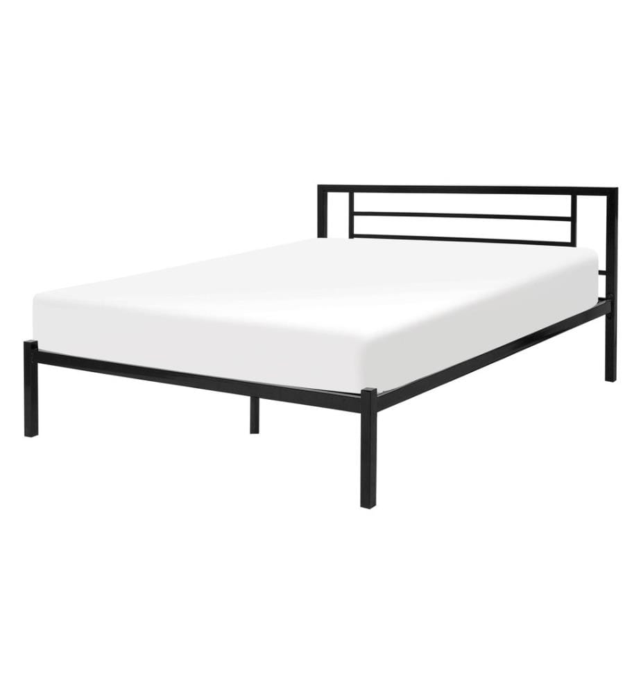 Lit avec sommier Métal CUSSET 140 x 200 cm Noir