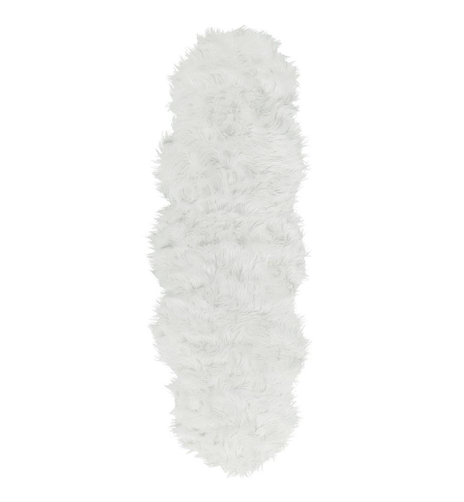 Kunstfellteppich MAMUNGARI Weiss 60 x 180 cm