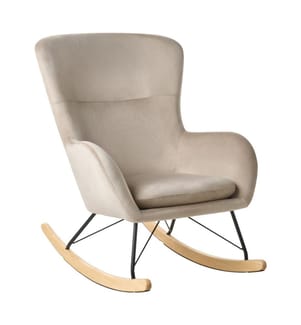 Fauteuil à bascule ELLAN Velours Beige