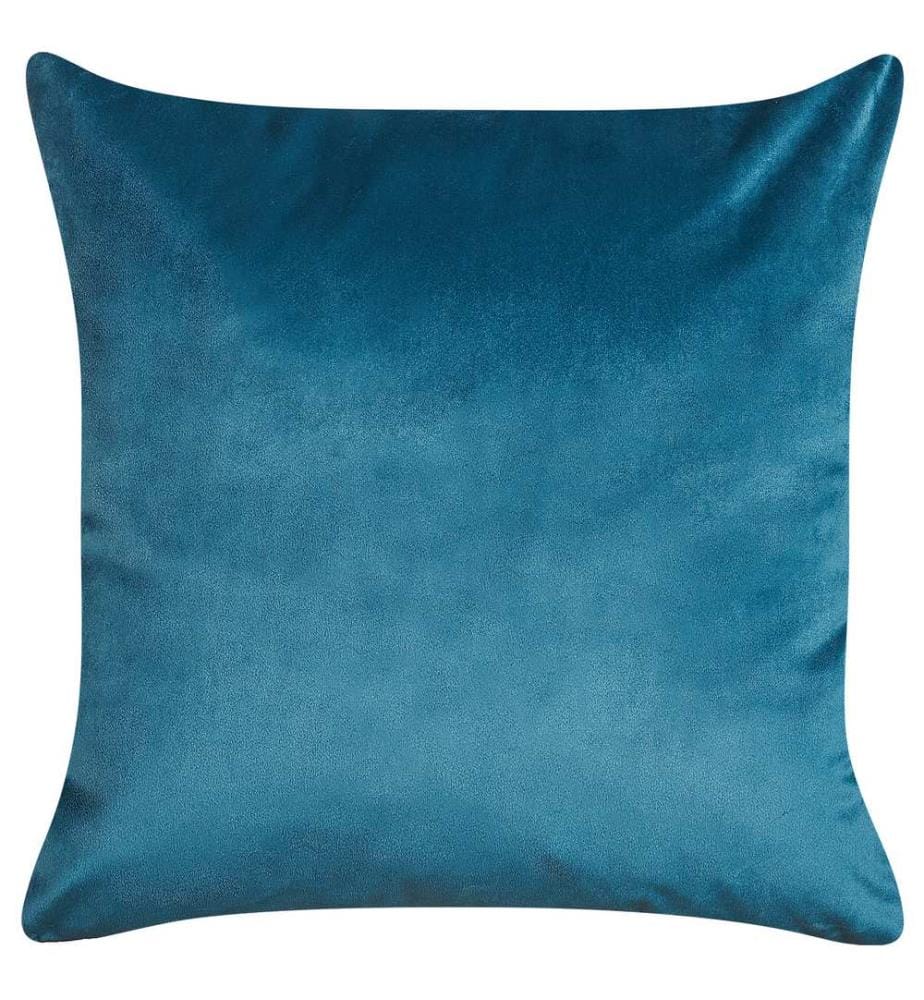 Set di 2 cuscini DELICIOSA Velluto 45 x 45 cm Blu Trama di piante