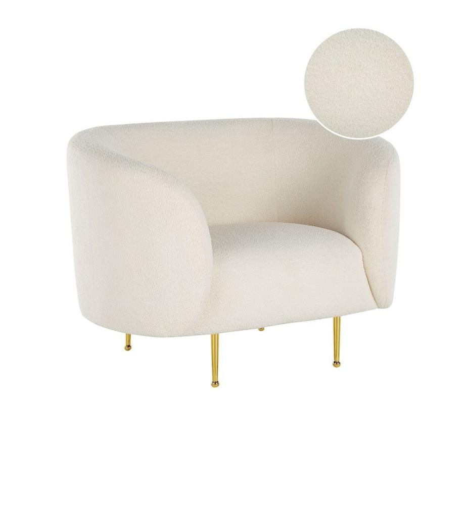 Poltrona LOEN Bouclé Bianco