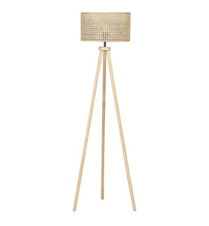 Lampada da pavimento PENTON Rattan Naturale