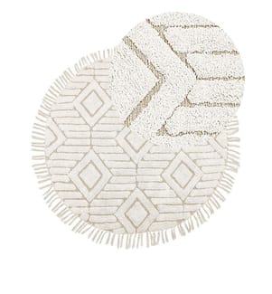 Tapis HORASAN Beige clair ø 140 cm Coton