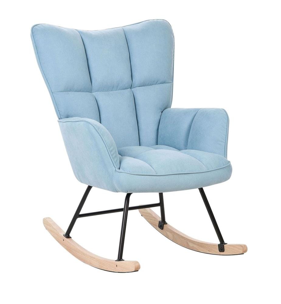 Schaukelsessel OULU Stoff Hellblau