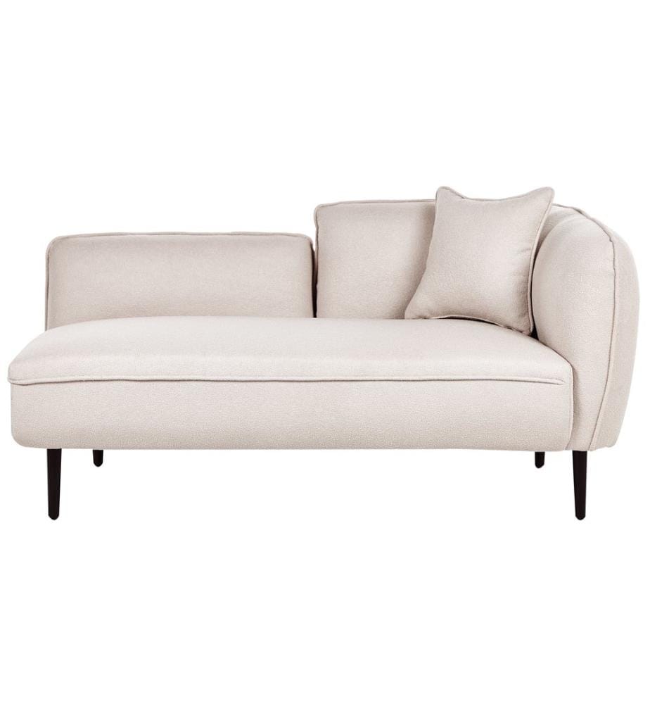 Rechtsseitige Chaiselounge CHEVANNES Bouclé Hellbeige