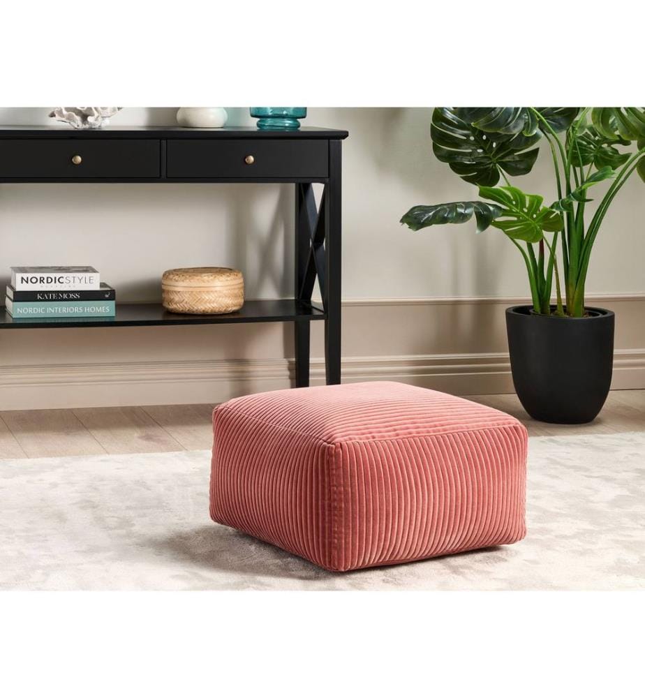 Pouffe MUKKI Cotton Light Red
