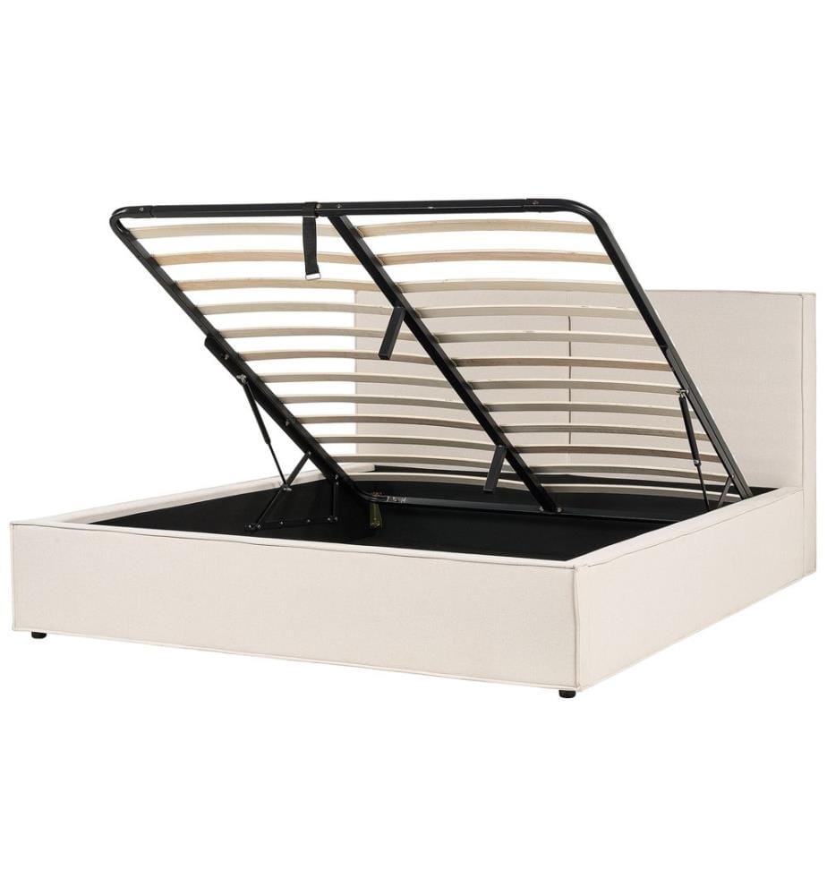 Lit ottoman Tissu MOISSAC 180 x 200 cm Beige