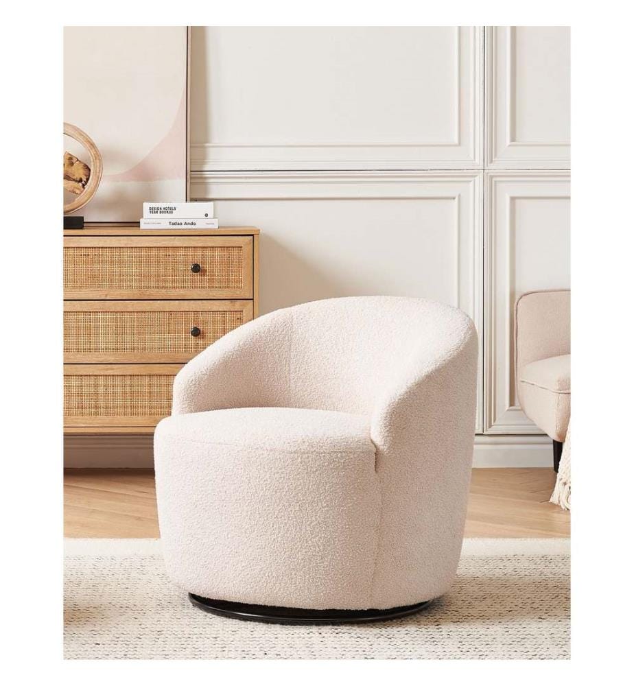 Drehsessel DAVIK Bouclé Beige