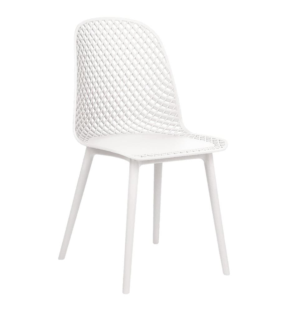 Lot de 4 chaises de salle à manger EMORY Blanc
