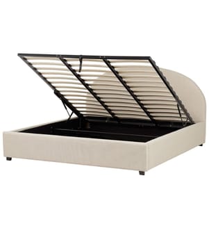 Lit ottoman Tissu VAUCLUSE 180 x 200 cm Beige sable