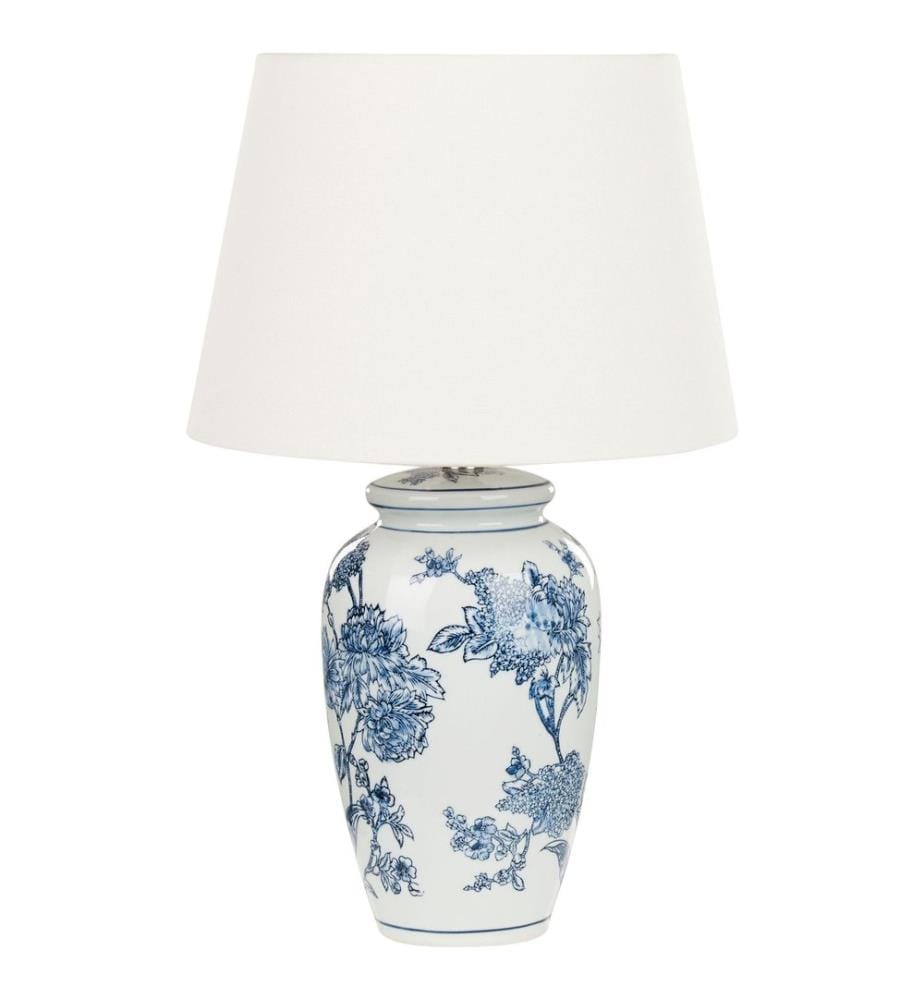 Table Lamp BELUSO Porcelain White/ Blue