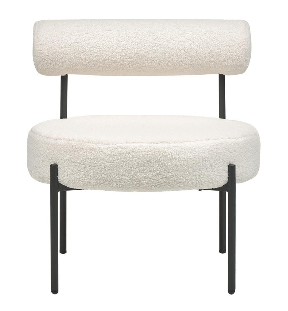 Fauteuil ALPHA Bouclé Blanc