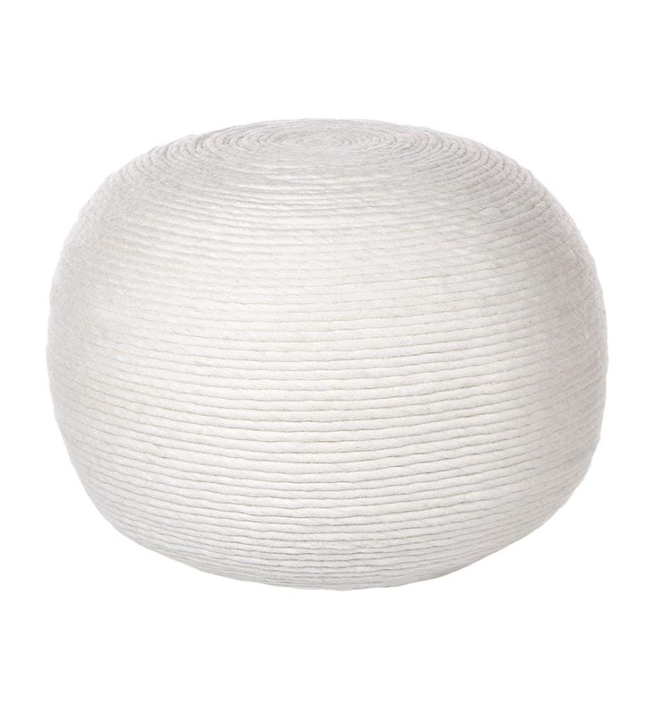 Pouffe TAKHABI Wool White