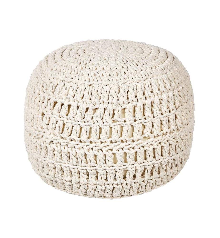 Pouf ARPATU Baumwolle Hellbeige