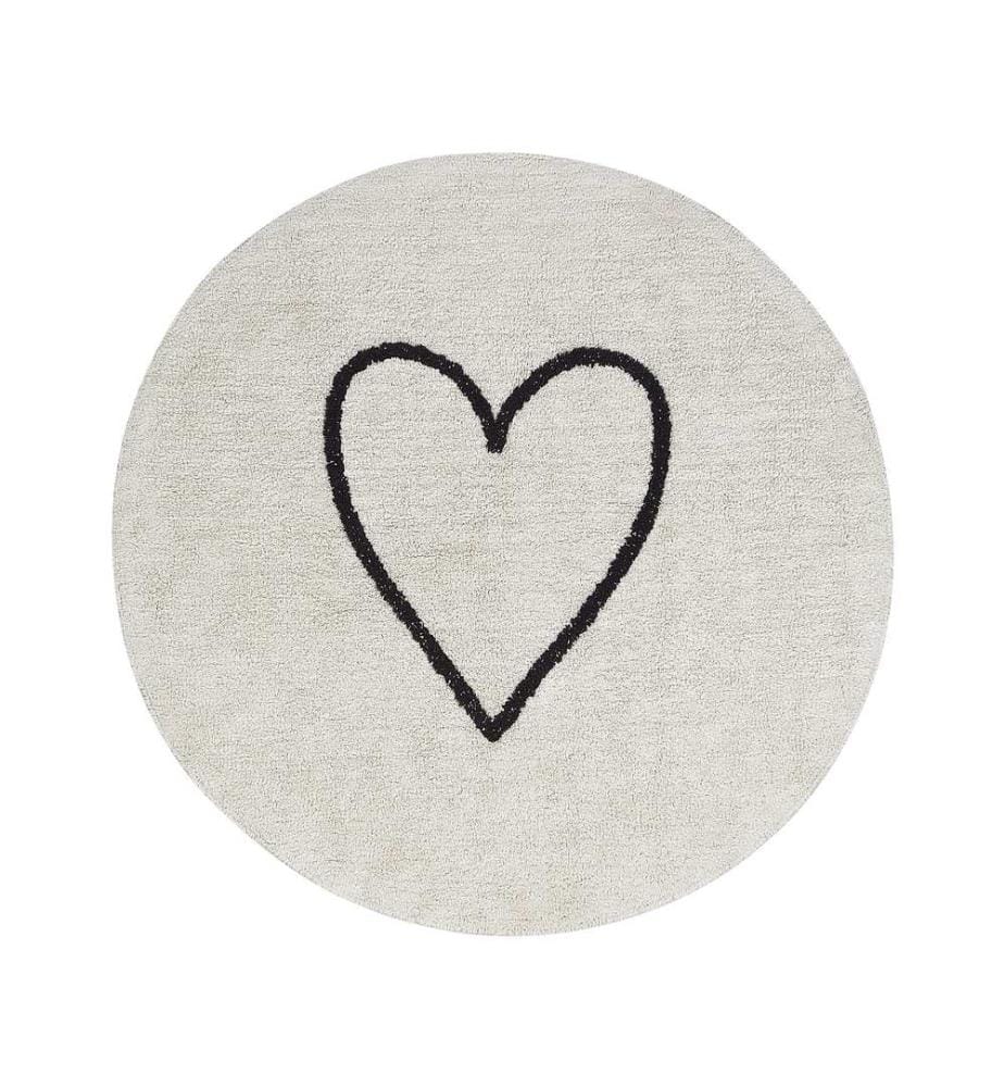 Tappeto per bambini HEART Beige ø 140 cm Cotone