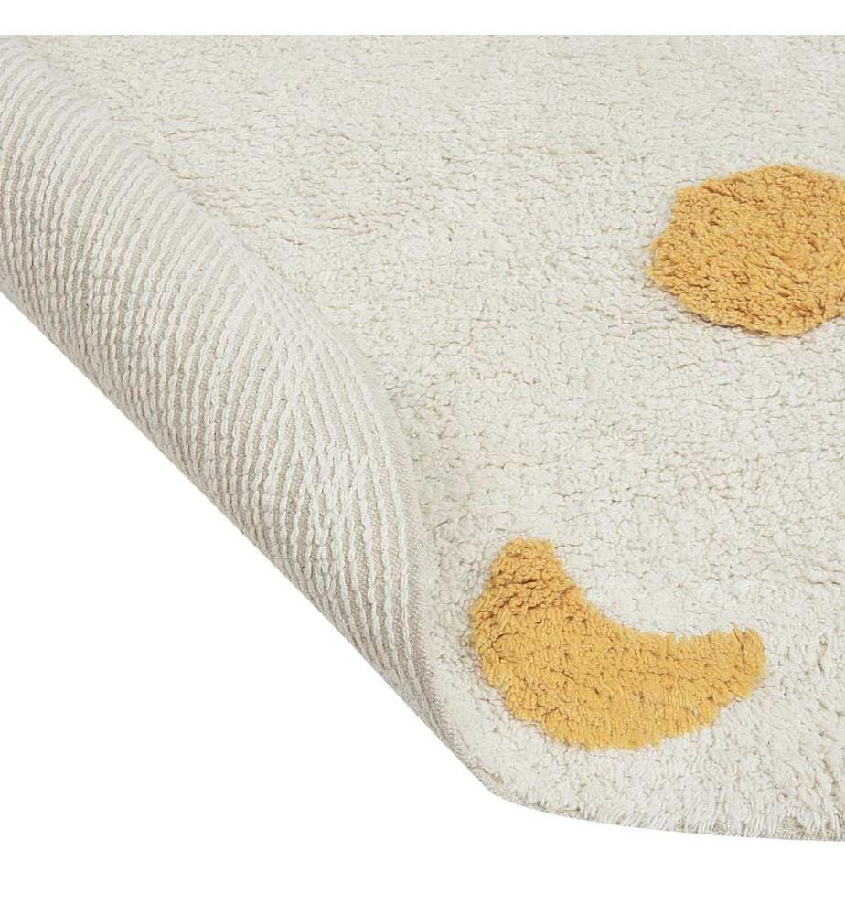 Kinderteppich LOTI Beige ø 140 cm Baumwolle