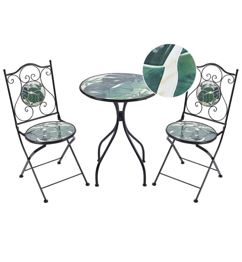 Set bistrot Pieghevole COZZANA Metallo Nero