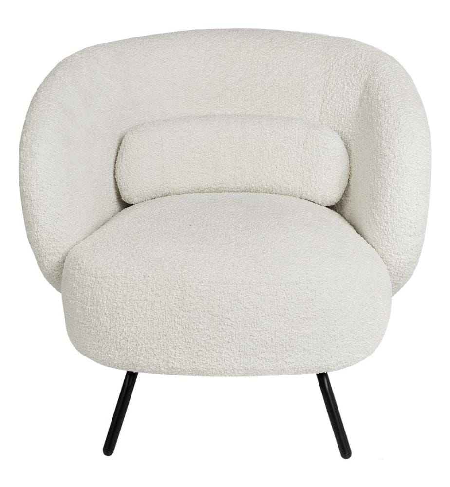 Fauteuil MAKELA Bouclé Blanc cassé