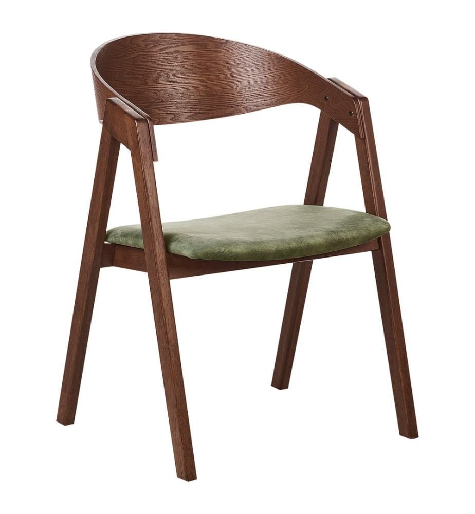 Esszimmerstuhl 2er Set YUBA Holz Dunkelgrün