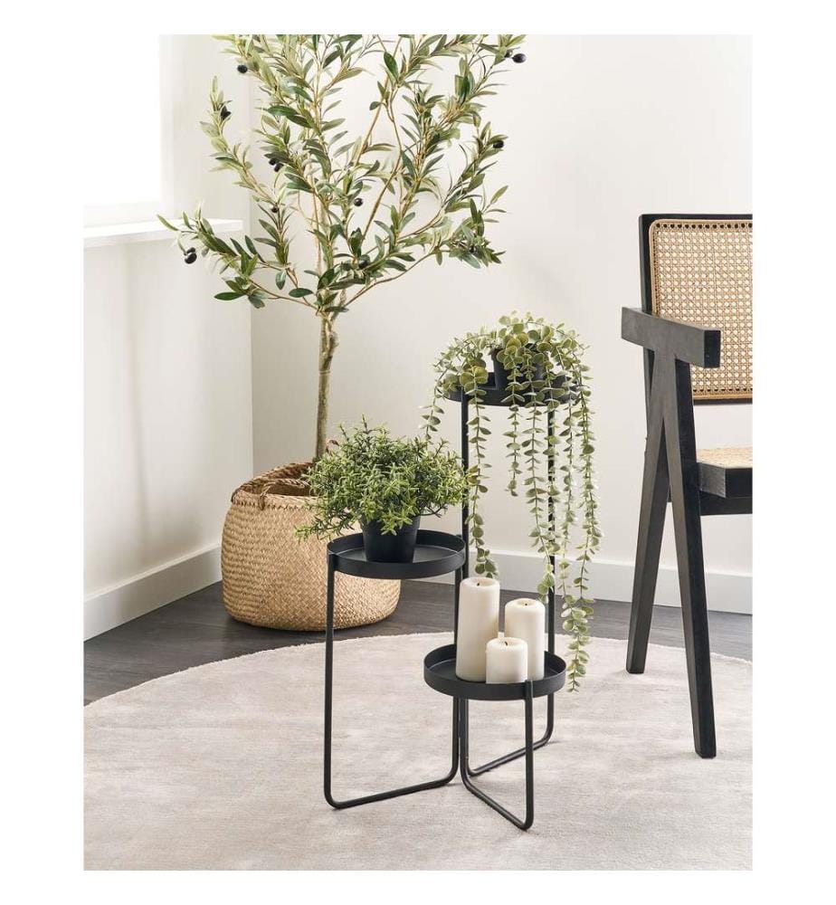Support de pots FRAGARIA Métal 42 cm Noir