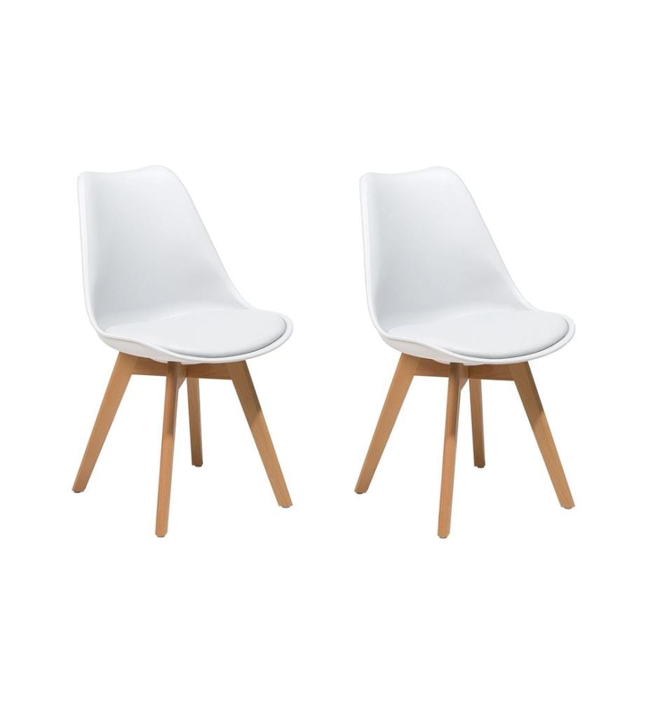 Lot de 2 chaises de salle à manger DAKOTA II Blanc