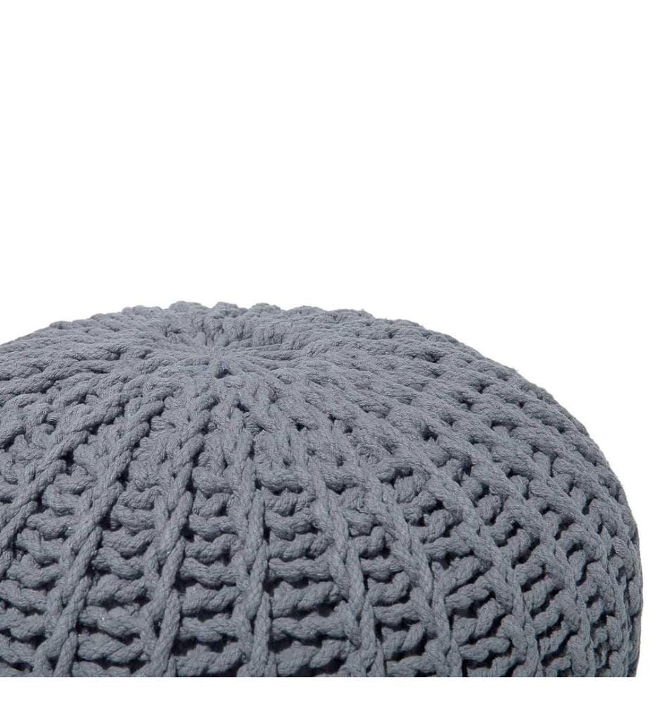 Pouf CONRAD Baumwolle Dunkelgrau