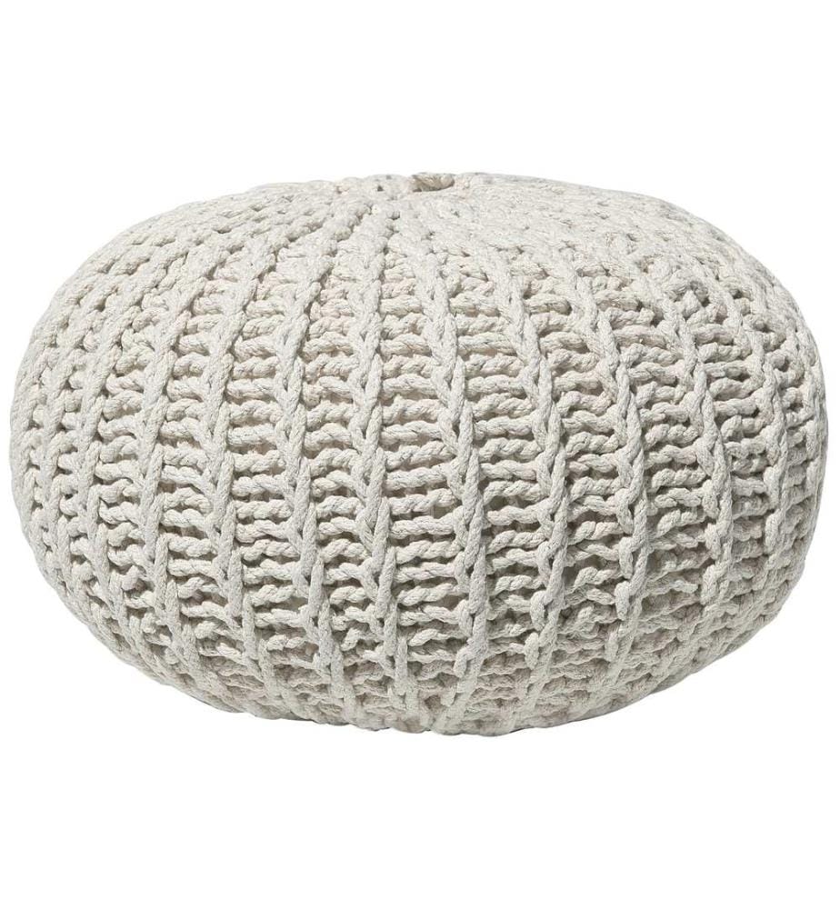 Pouf CONRAD Baumwolle Beige