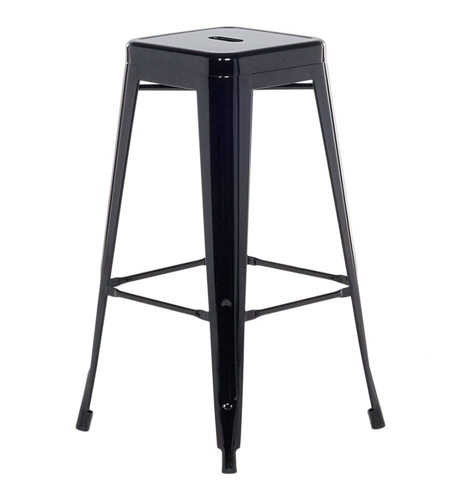 Lot de 2 tabourets de bar CABRILLO Métal Noir