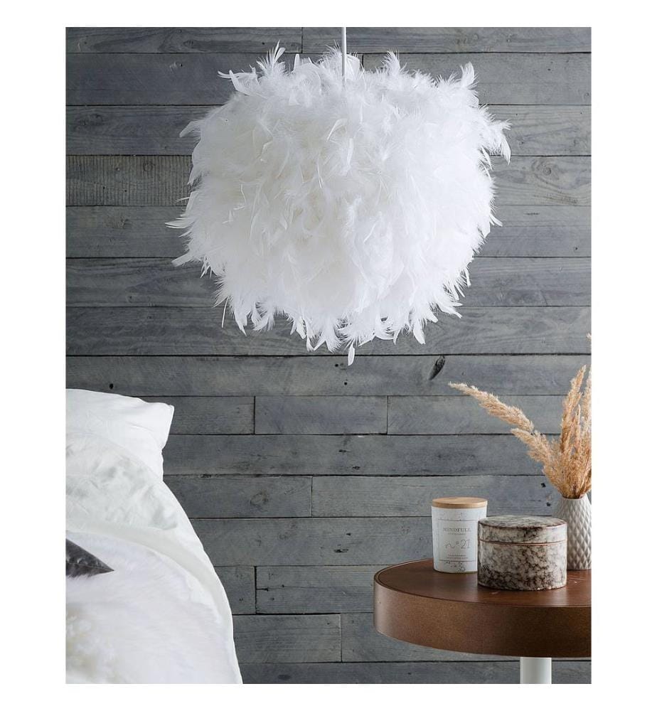Pendant Lamp DRAVA Feathers White