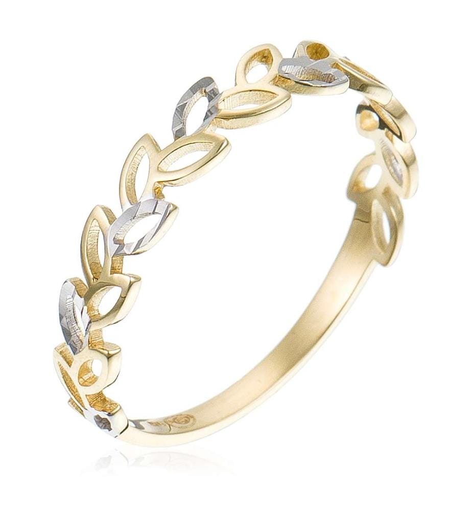 Ring Feuille Détachée - Zweifarbiges Gold