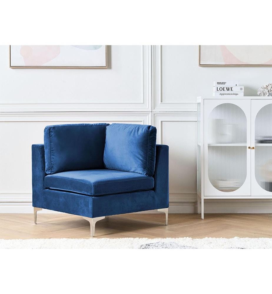 Module d'angle EVJA II Velours Bleu marine