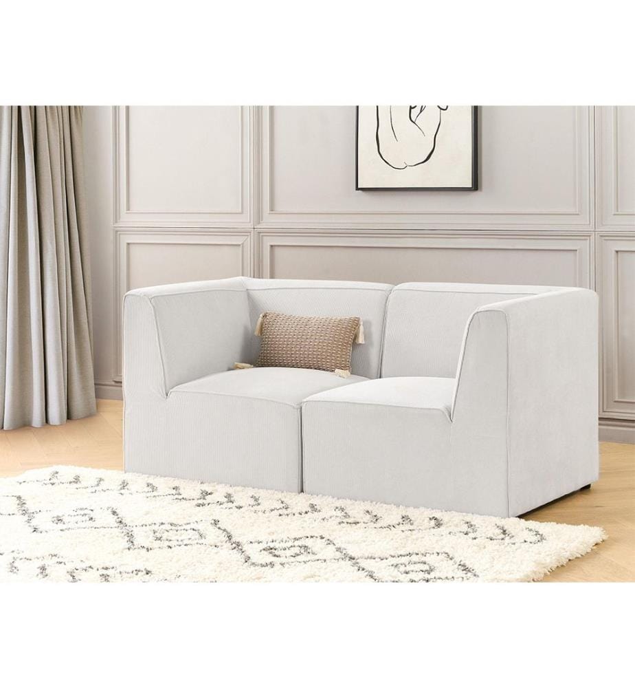 Modulsofa 2-Sitzer LEMVIG Cord Cremeweiss