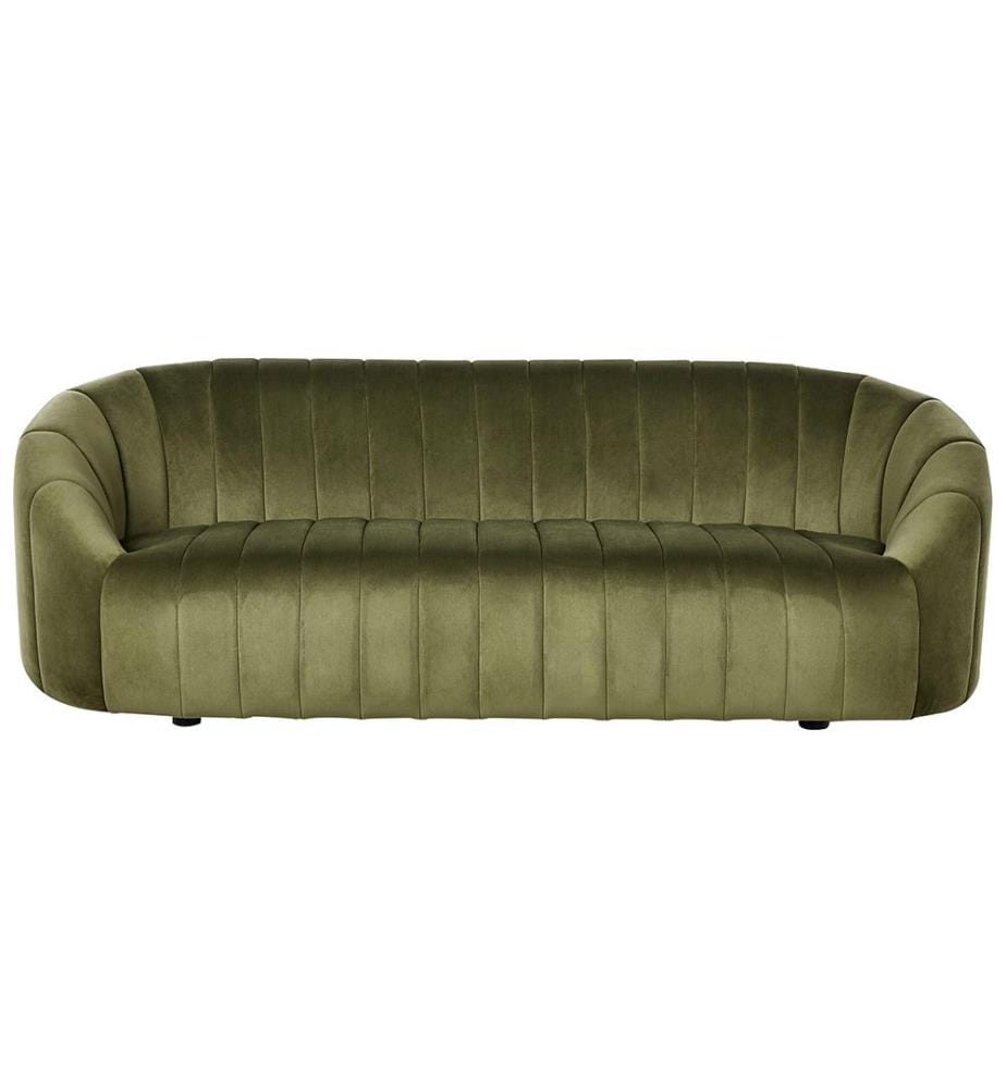 Sofa 3-Sitzer MALUNG Samtstoff Dunkelgrün