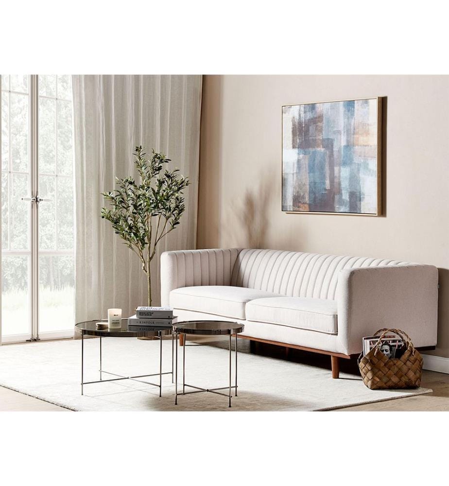 Divano 3 posti SKAULE Tessuto Beige