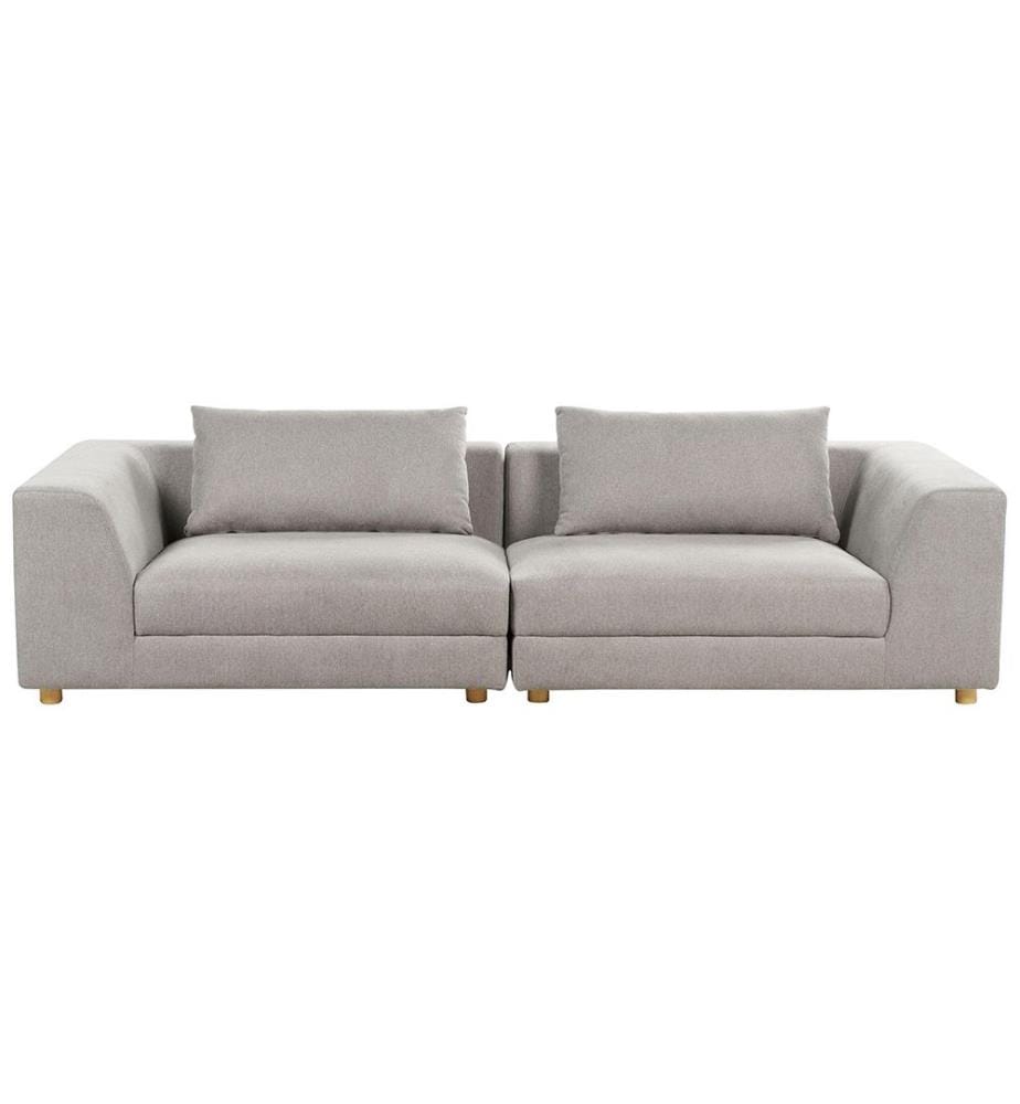 Sofa 3-Sitzer LERMON Stoff Hellgrau