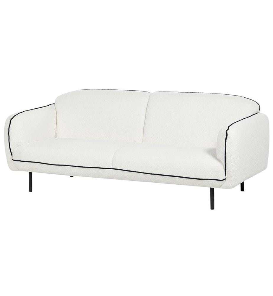 Sofa 3-Sitzer TONSBERG Bouclé Weiss