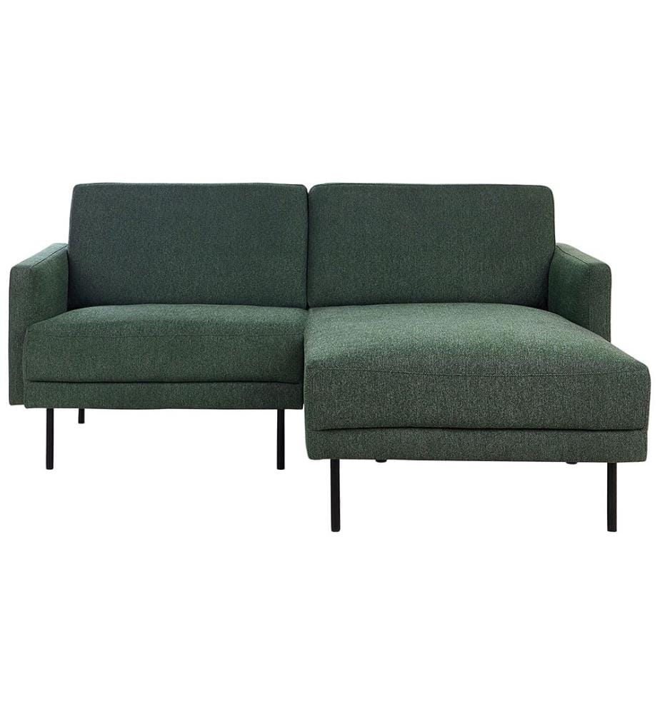 Canapé d'angle 2 places BREDA Tissu Vert foncé Côté gauche