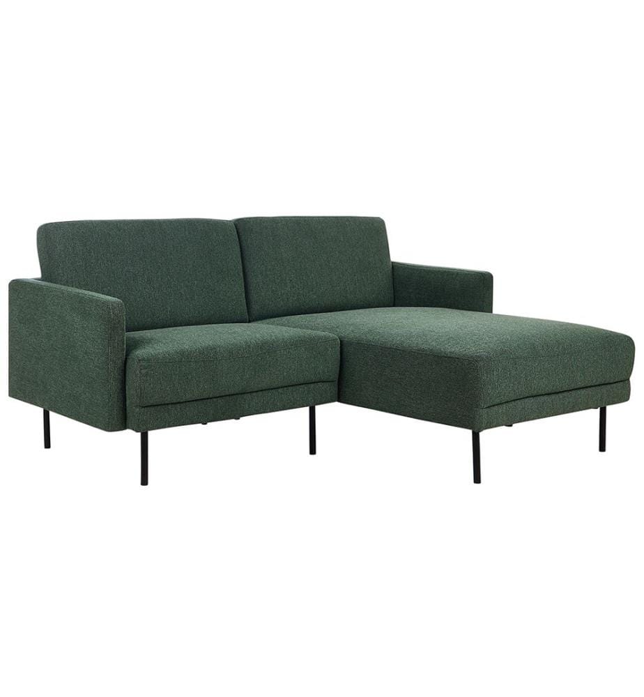Canapé d'angle 2 places BREDA Tissu Vert foncé Côté gauche