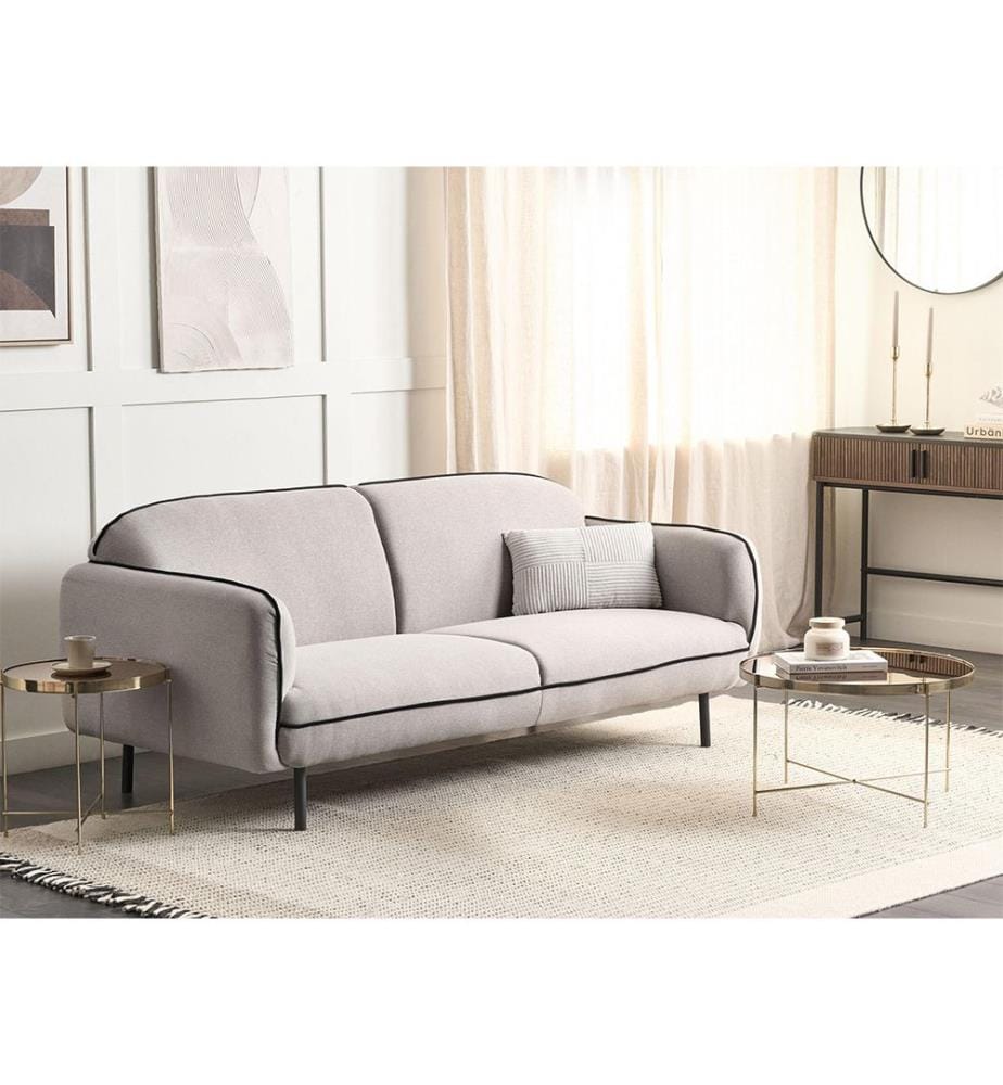 Sofa 3-Sitzer TONSBERG Stoff Hellgrau