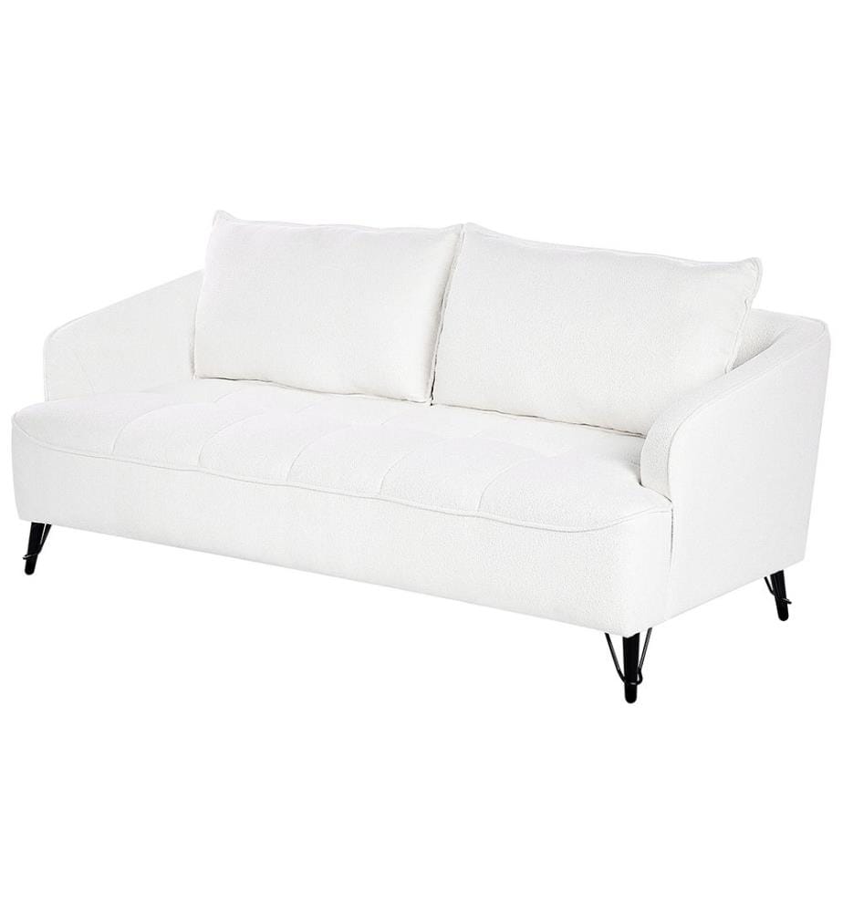 Sofa 3-Sitzer HOBRO Bouclé Weiss