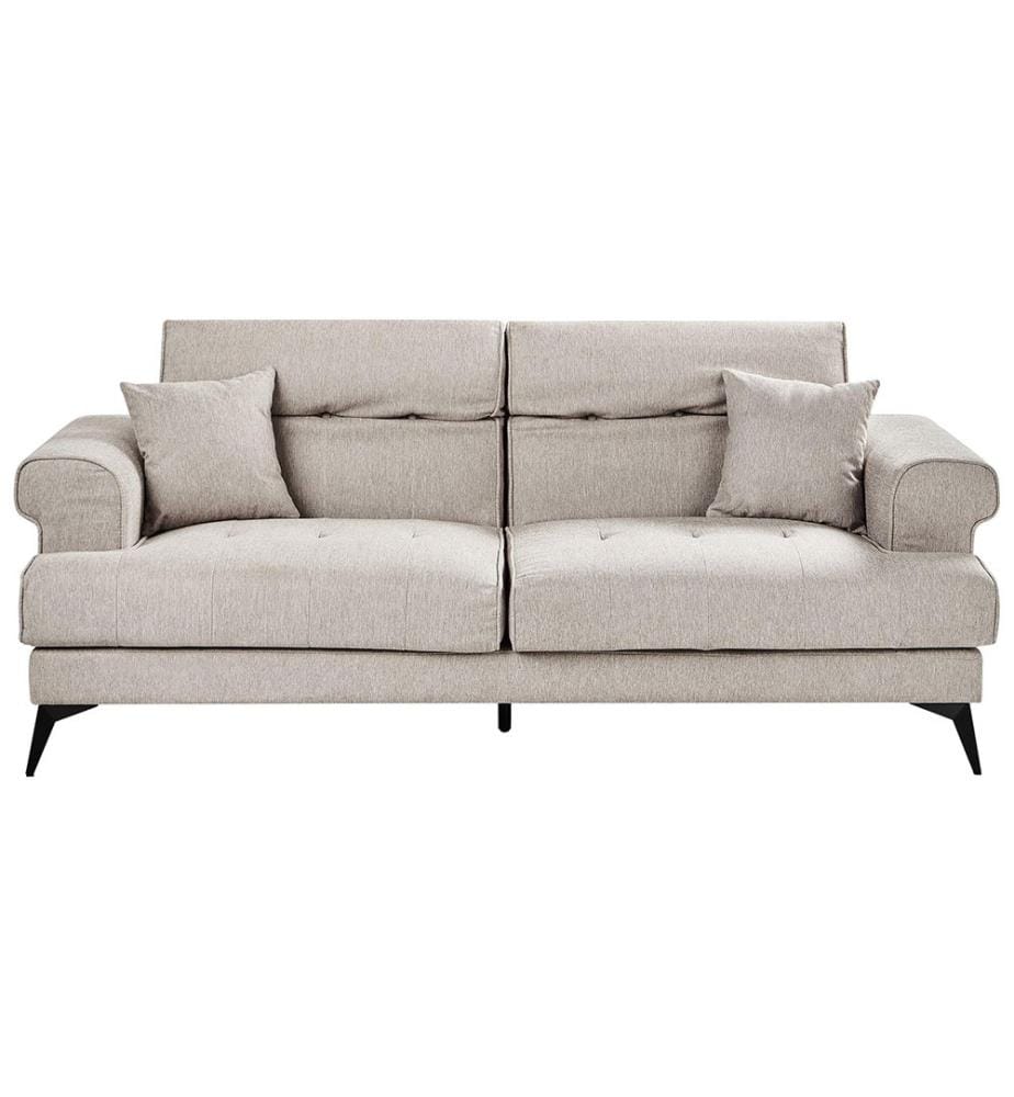 Divano 3 posti SKIVE Tessuto Tortora