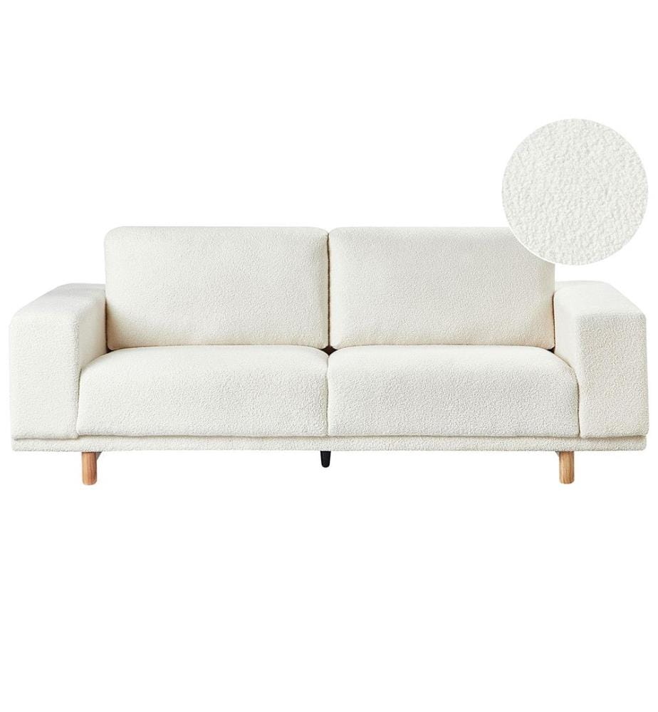 Sofa 3-Sitzer NIVALA Bouclé Cremeweiss