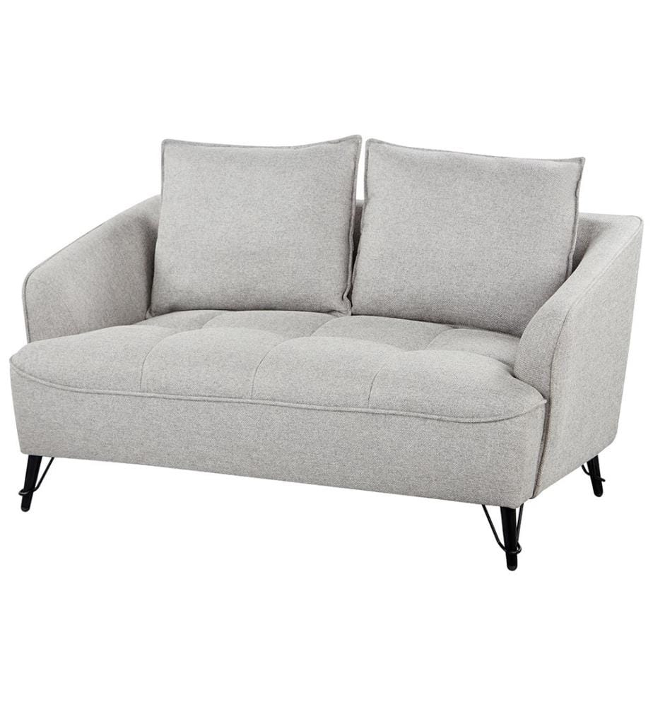 Sofa 2-Sitzer HOBRO Stoff Hellgrau