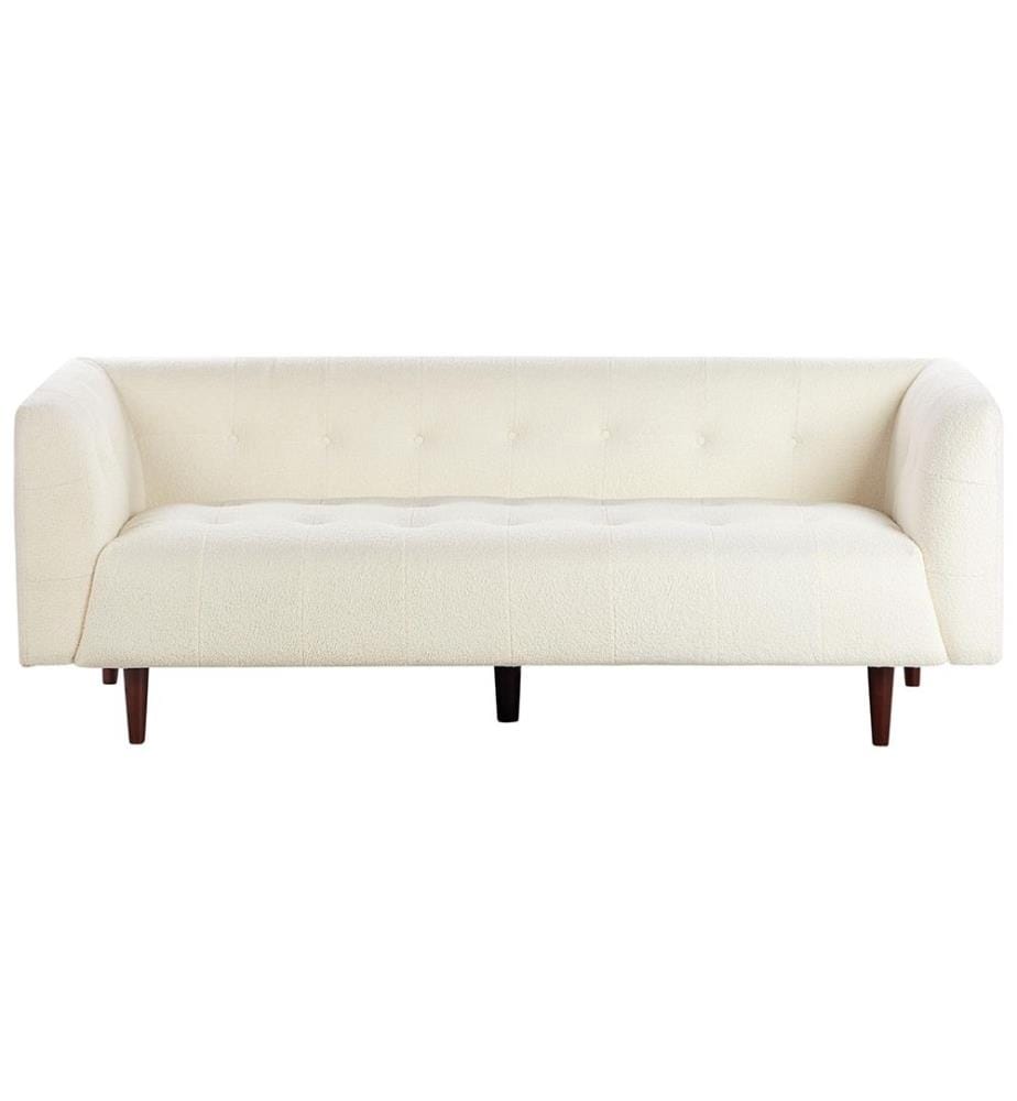 Sofa 3-Sitzer BYSKE Bouclé Cremeweiss