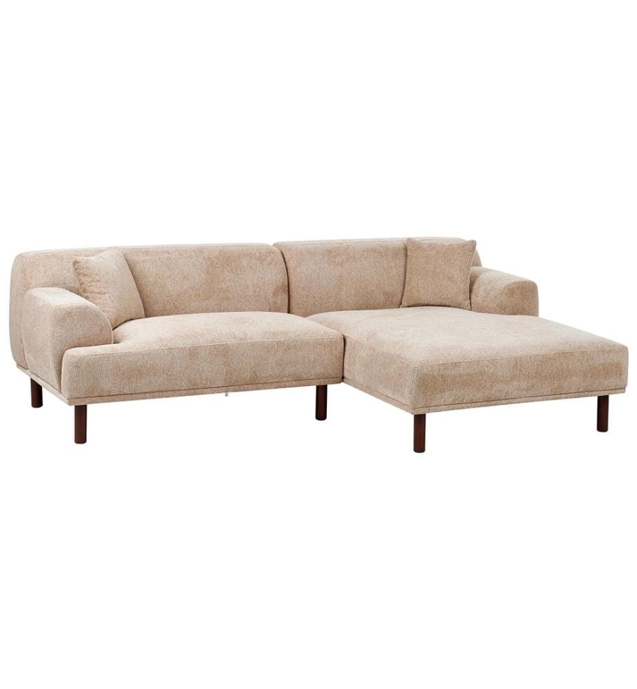 Canapé d'angle 3 places HOLT Tissu Beige Côté gauche