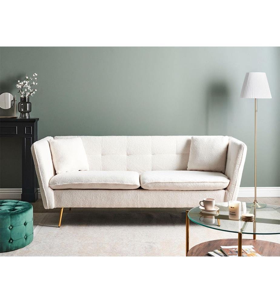 Sofa 3-Sitzer FREDERICA Bouclé Cremeweiss